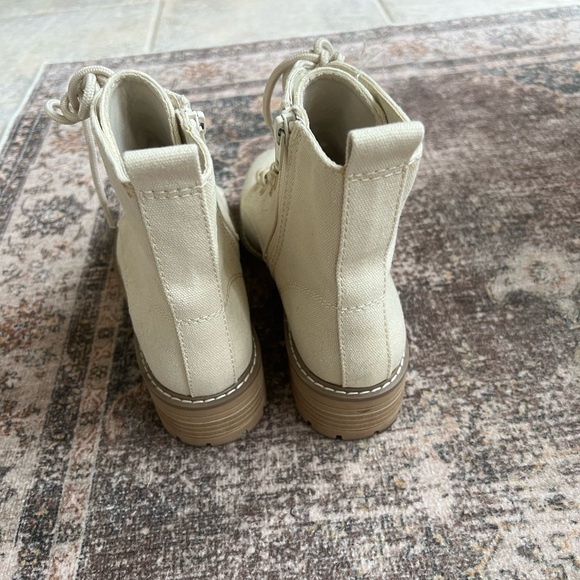 Beige Combat Boots - Picture 4 of 6
